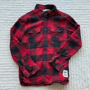 H&M BOYS PLAID FLANNEL BUTTON DOWN SHIRT